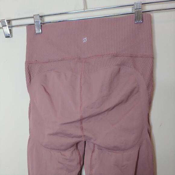Peloton Pink Ribbed Leggings Size M / L High Waist - Picture 9 of 12